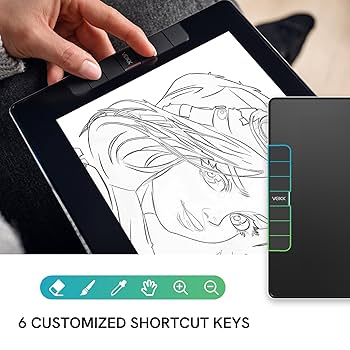 Amazon.com: Drawing Tablet with Screen VEIKK VK1200 V2 11.6